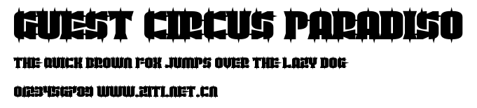 Guest Circus Paradiso.otf字體轉換器圖片