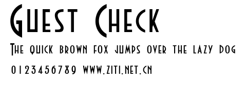 Guest Check.ttf字體轉換器圖片