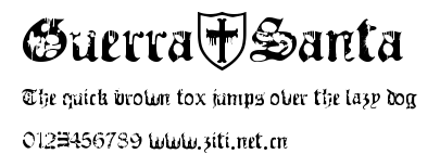 Guerra_Santa.ttf字體轉換器圖片