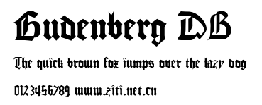 Gudenberg DB.ttf字體轉換器圖片