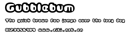 Gubblebum.ttf字體轉換器圖片