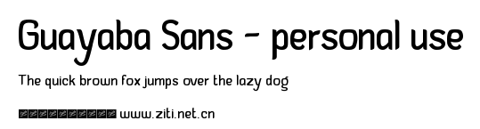 Guayaba Sans - personal use.ttf字體轉換器圖片