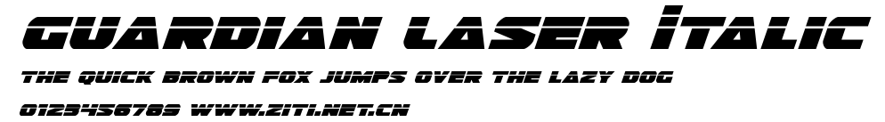 Guardian Laser Italic.ttf字體轉換器圖片