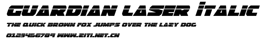 Guardian Laser Italic.ttf字體轉換器圖片