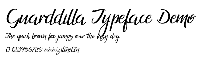 Guarddilla Typeface Demo.ttf字體轉換器圖片
