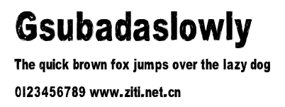 Gsubadaslowly.ttf字體轉換器圖片