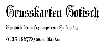 Grusskarten Gotisch.ttf字體轉換器圖片
