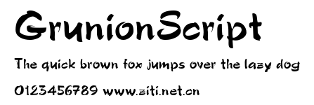 GrunionScript.ttf字體轉換器圖片