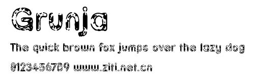 Grunja.ttf字體轉換器圖片