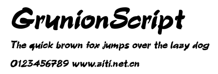 GrunionScript.ttf字體轉換器圖片