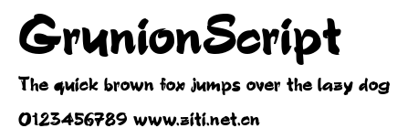 GrunionScript.ttf字體轉換器圖片