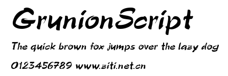 GrunionScript.ttf字體轉換器圖片