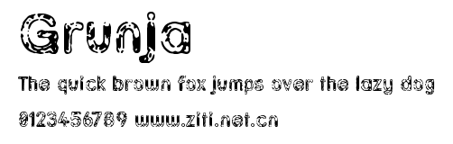 Grunja.ttf字體轉換器圖片