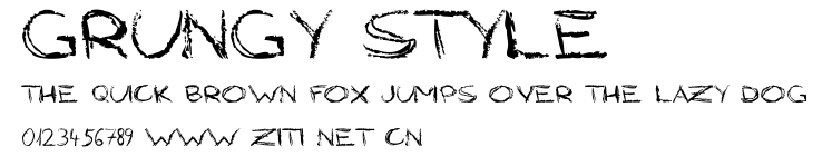 Grungy Style.ttf字體轉換器圖片