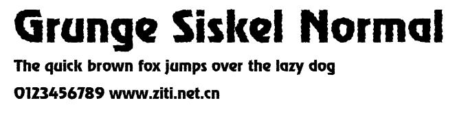 Grunge Siskel Normal.ttf字體轉換器圖片