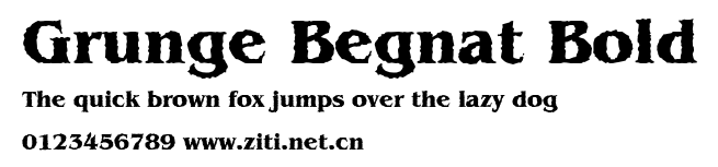 Grunge Begnat Bold.ttf字體轉換器圖片