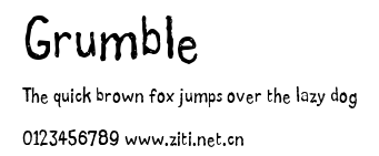 Grumble.ttf字體轉換器圖片