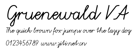 Gruenewald VA.ttf字體轉換器圖片