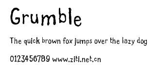 Grumble.ttf字體轉換器圖片