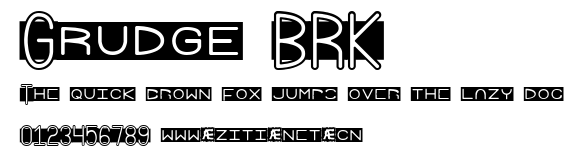 Grudge BRK.ttf字體轉換器圖片