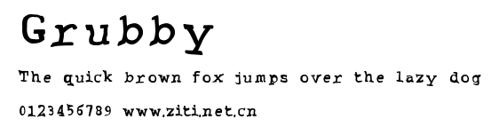 Grubby.ttf字體轉換器圖片