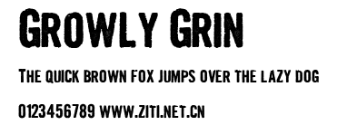 Growly Grin.ttf字體轉換器圖片