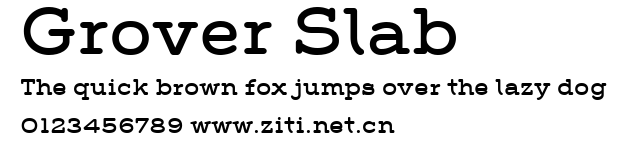 Grover Slab.ttf字體轉換器圖片