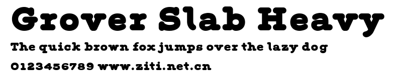 Grover Slab Heavy.ttf字體轉換器圖片
