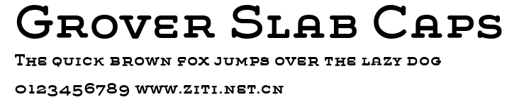 Grover Slab Caps.ttf字體轉換器圖片