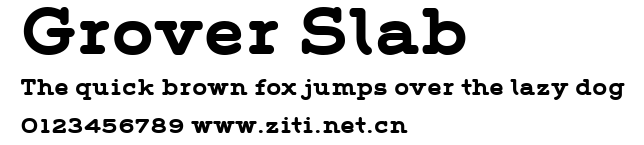 Grover Slab.ttf字體轉換器圖片