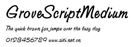 GroveScriptMedium.ttf字體轉換器圖片