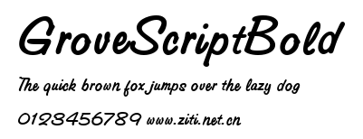 GroveScriptBold.ttf字體轉換器圖片