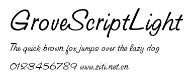 GroveScriptLight.ttf字體轉換器圖片