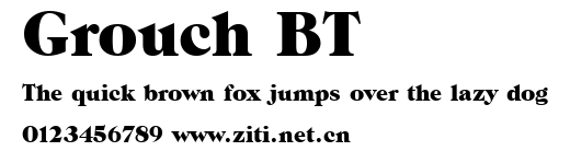 Grouch BT.ttf字體轉換器圖片