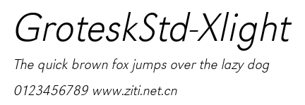 GroteskStd-Xlight.ttf字體轉換器圖片