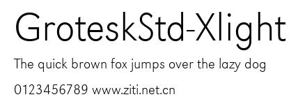 GroteskStd-Xlight.ttf字體轉換器圖片