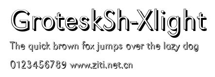 GroteskSh-Xlight.ttf字體轉換器圖片