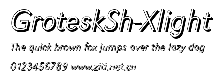 GroteskSh-Xlight.ttf字體轉換器圖片