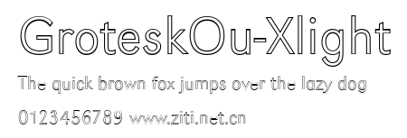 GroteskOu-Xlight.ttf字體轉換器圖片