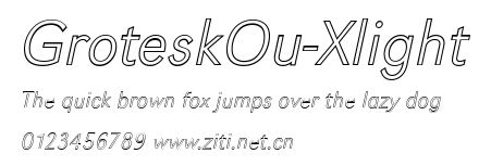 GroteskOu-Xlight.ttf字體轉換器圖片