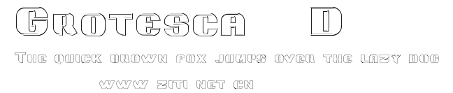 Grotesca 3-D.ttf字體轉換器圖片