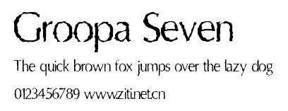 Groopa Seven.ttf字體轉換器圖片