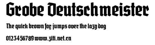Grobe Deutschmeister.ttf字體轉換器圖片