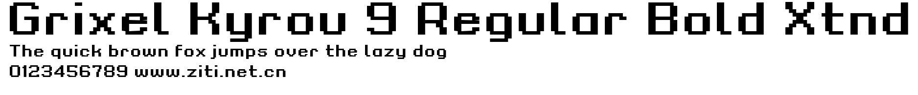 Grixel Kyrou 9 Regular Bold Xtnd.ttf