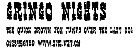 Gringo Nights.ttf字體轉換器圖片