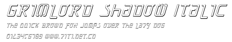 Grimlord Shadow Italic.ttf字體轉換器圖片