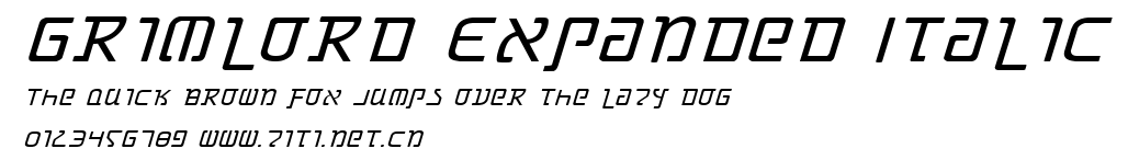 Grimlord Expanded Italic.ttf字體轉換器圖片