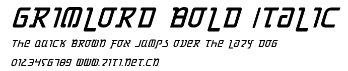 Grimlord Bold Italic.ttf字體轉換器圖片