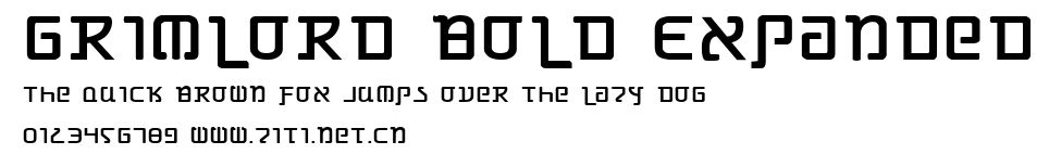 Grimlord Bold Expanded.ttf字體轉換器圖片