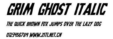 Grim Ghost Italic.ttf字體轉換器圖片
